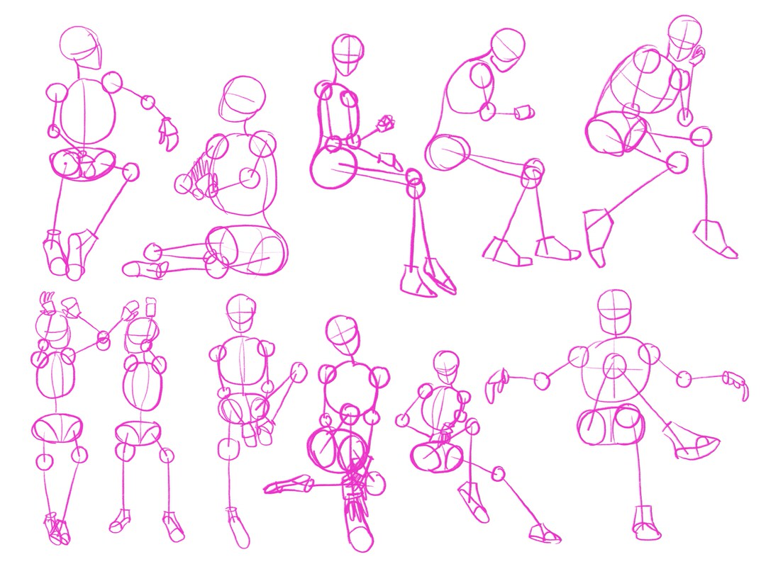 Male Drawing Sitting Poses