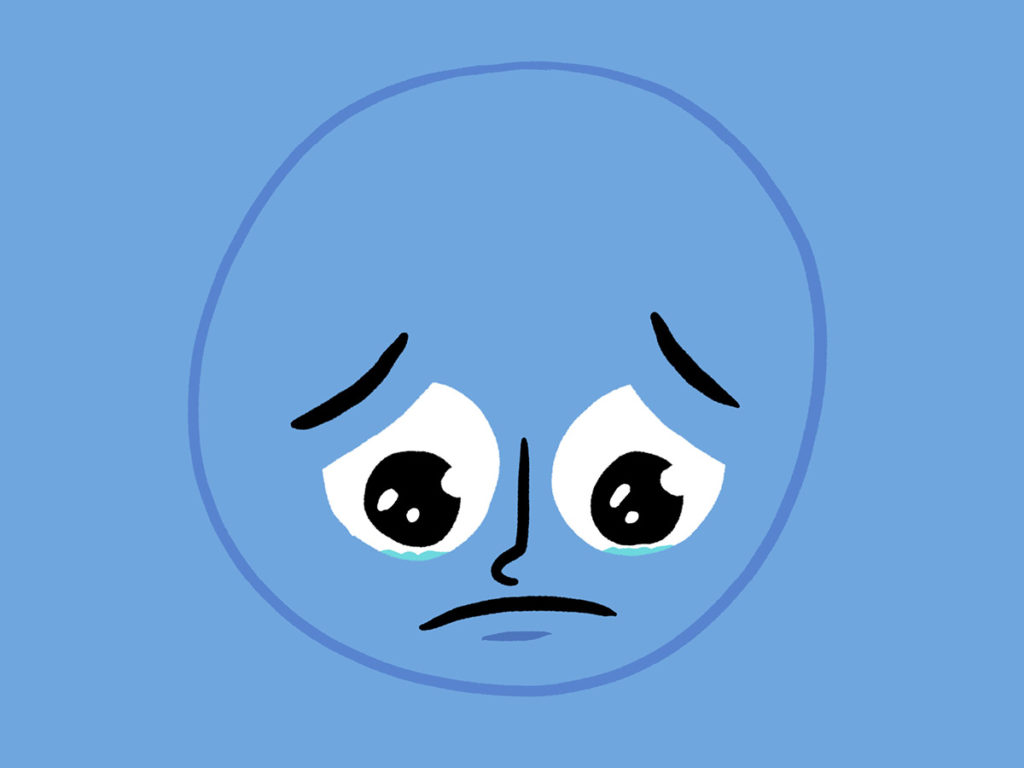 sad face drawing