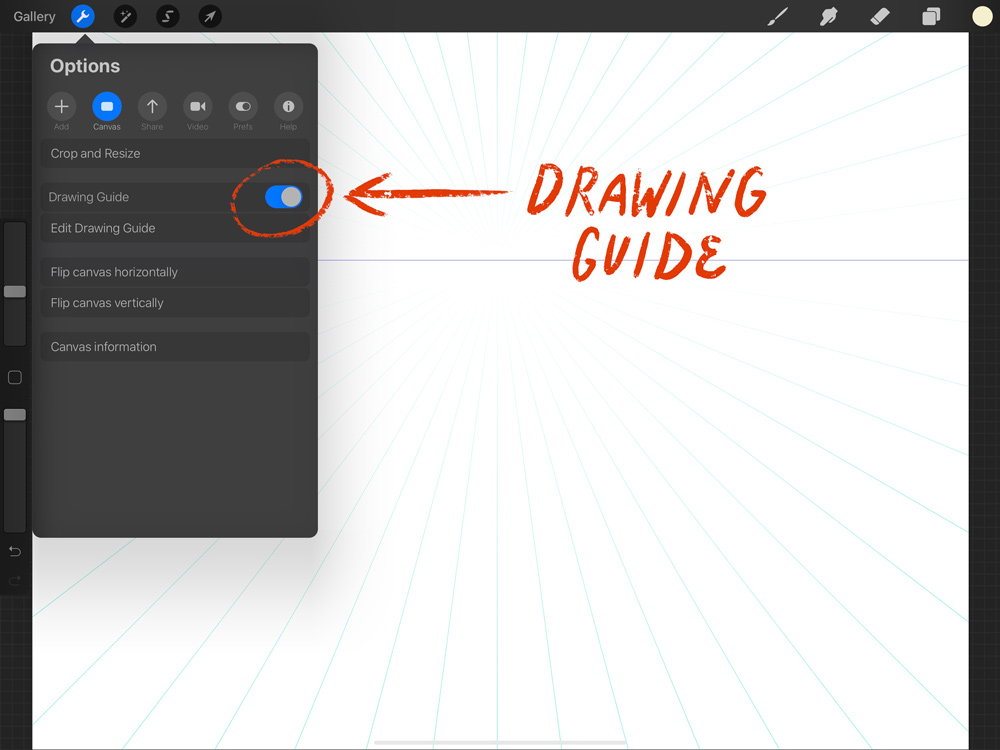 Using Procreate's Perspective Guide to Draw an Urban Street Scene