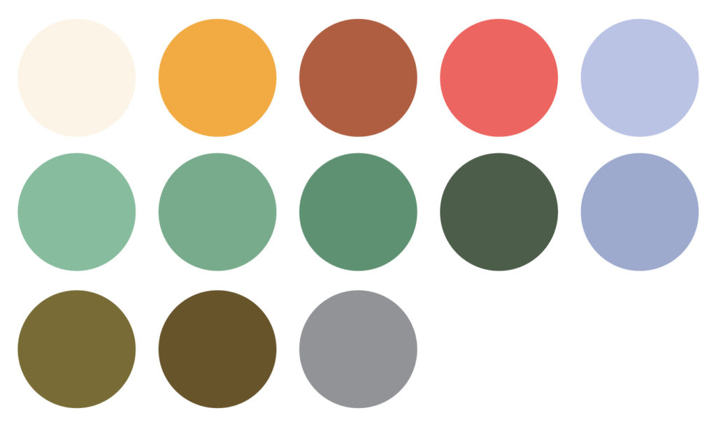 Earthy Tones, Color Swatches, Color Palette, iPAD