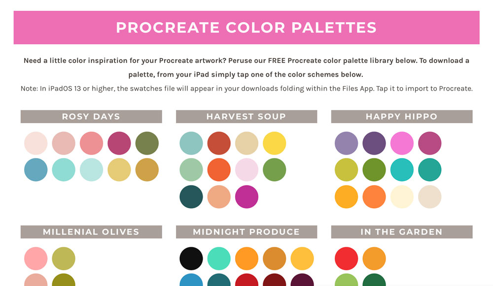 How To Use A Procreate Color Palette Bardot Brush