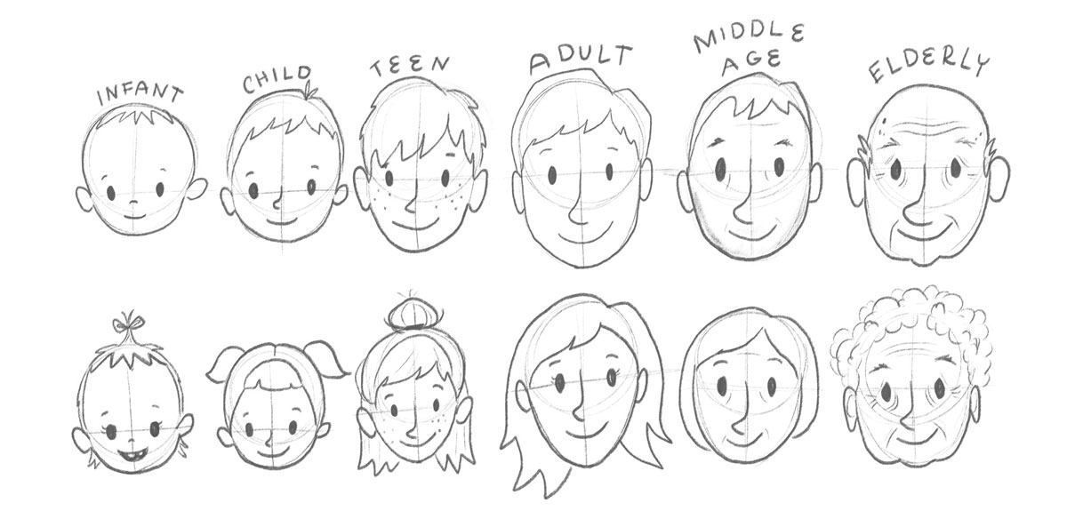 How To Draw Different Ages