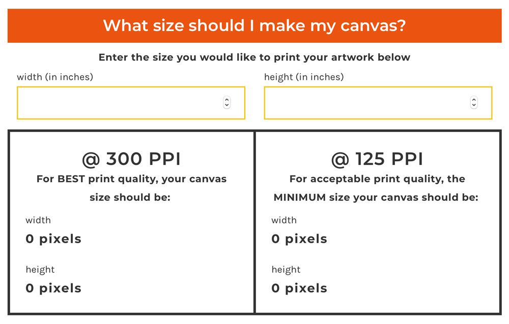 Square Canvas Wall Art Size Guide, Canvas Print Size Guide, Wall Art  Display Guide, Canvas Size Comparison Chart, Canvas Size Chart PSD 