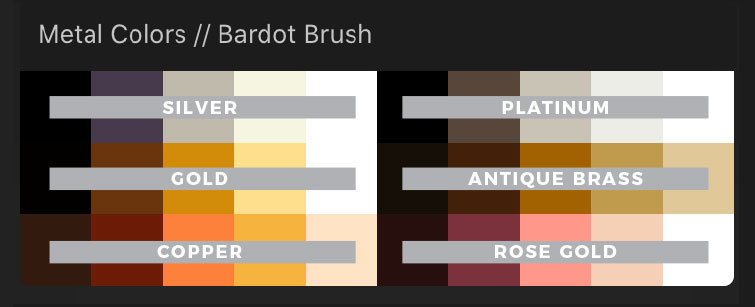 metallic color palette download