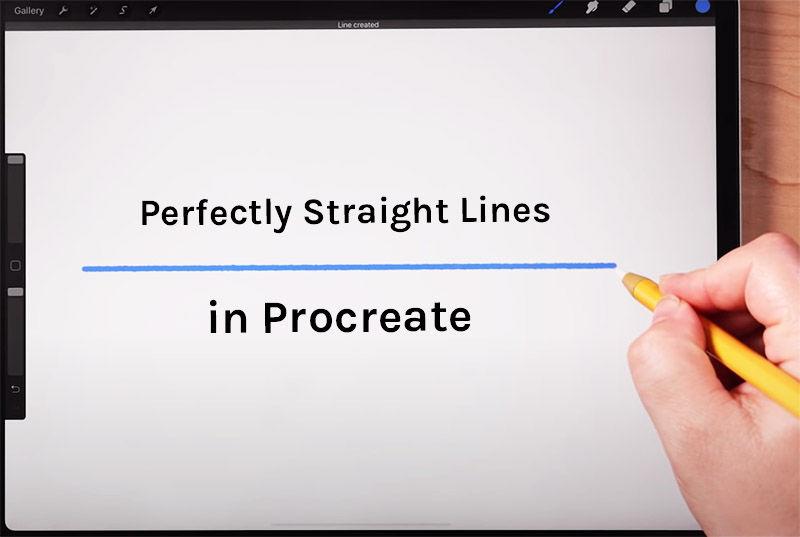 How to Make Straight Lines in Procreate (easy) QuickLine & QuickShape