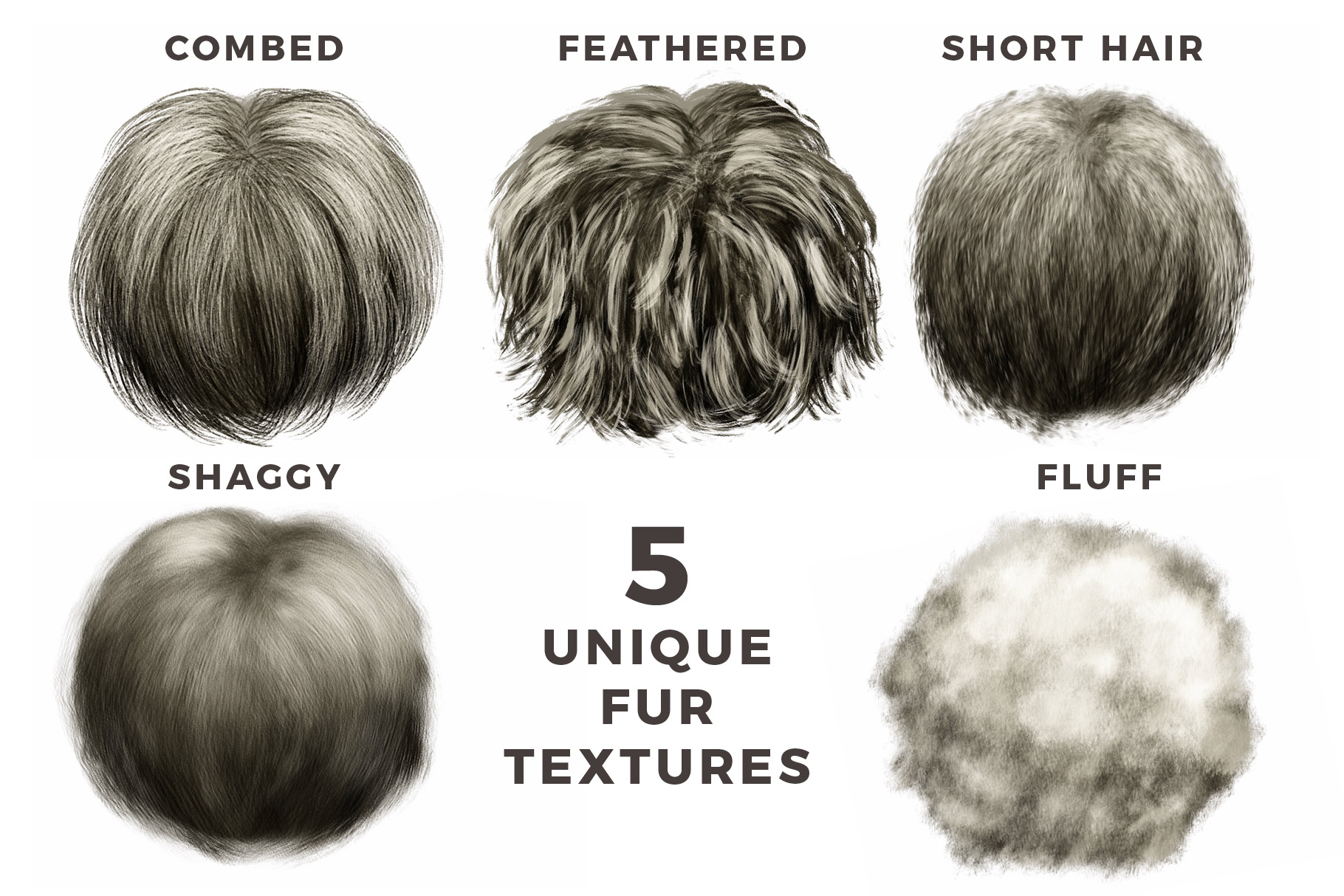 FREE Fur & Fluff Brushes for Procreate • Bardot Brush