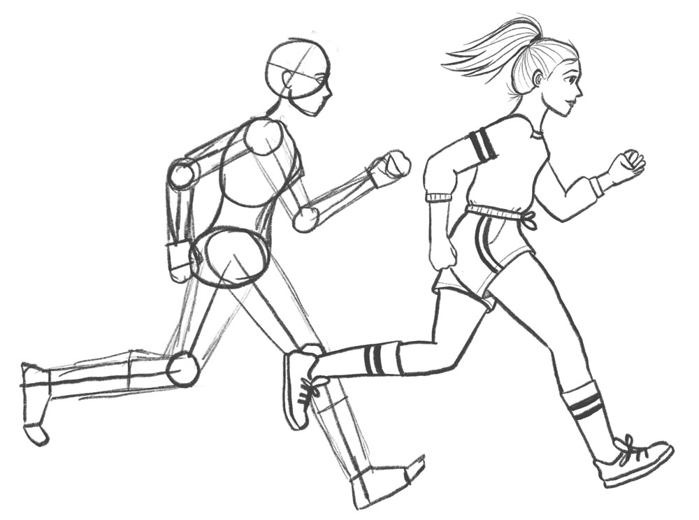 How To Draw A Male Running Pose Version 1 Draw It Too - vrogue.co