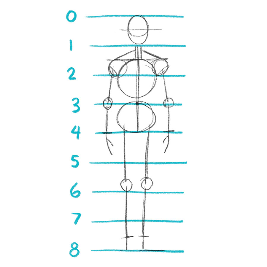 How to Draw Bodies (Female Body Proportions Drawing Tutorial) 