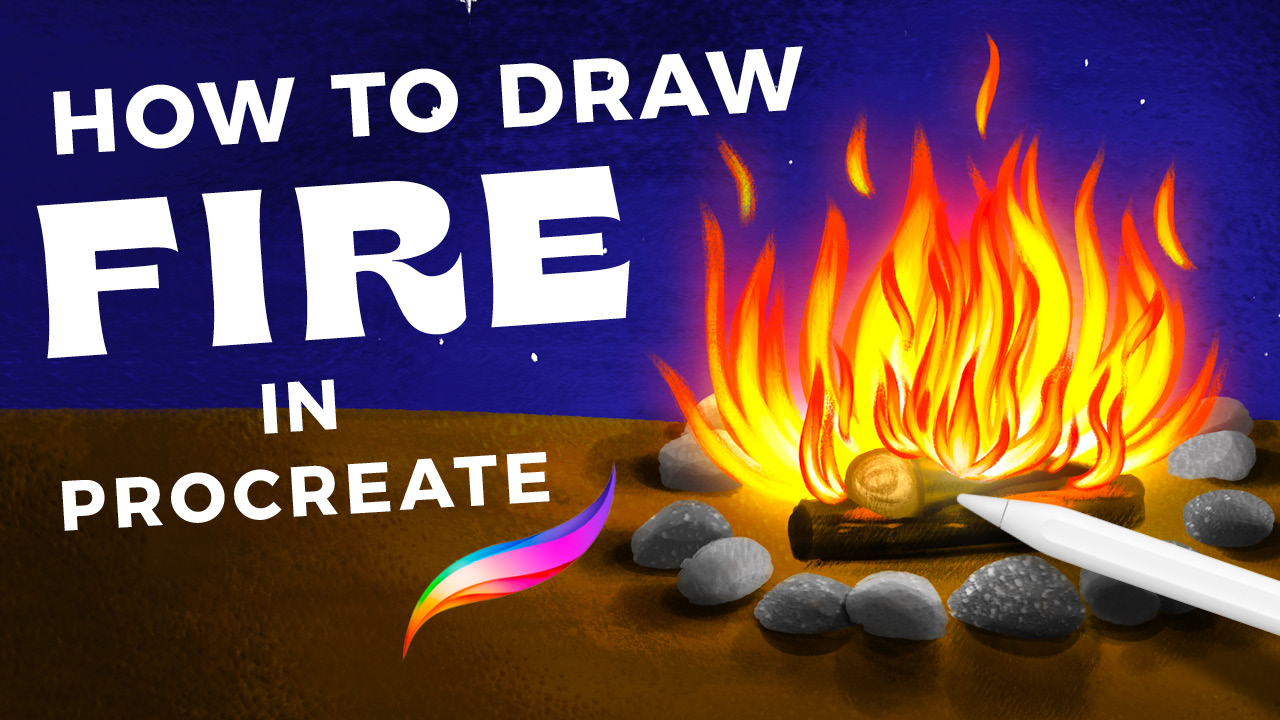 how to draw a fire
