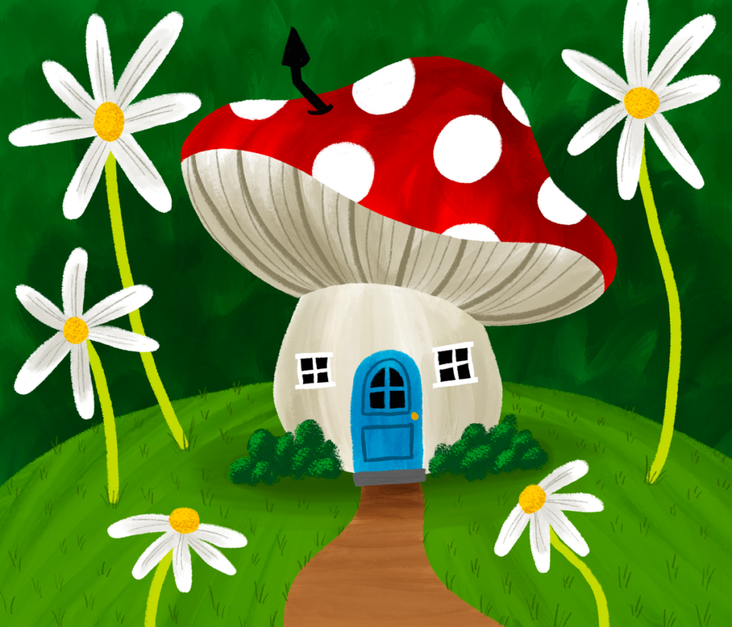 Mushroom House Painting - Step By Step Painting With Tracie Kiernan