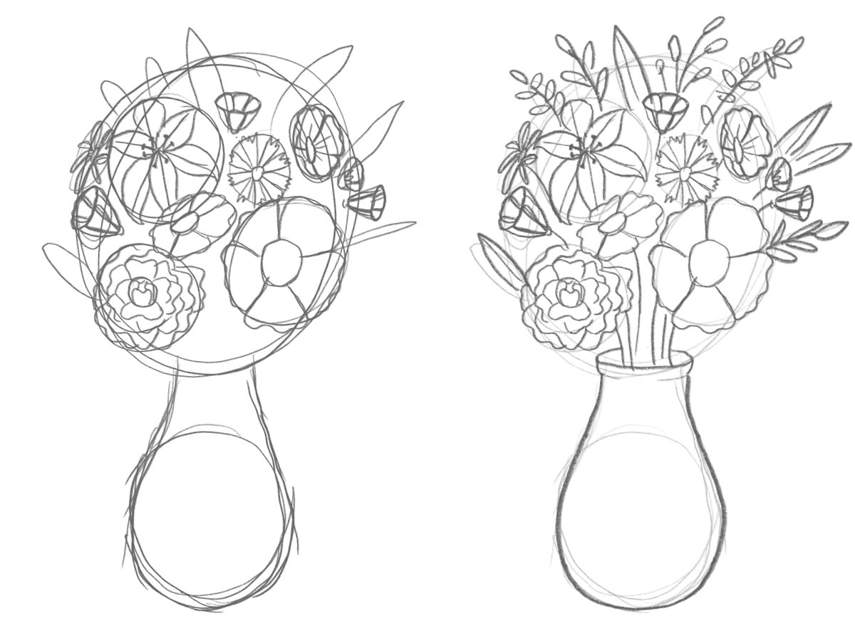 Details 161+ flower bouquet pencil sketch super hot