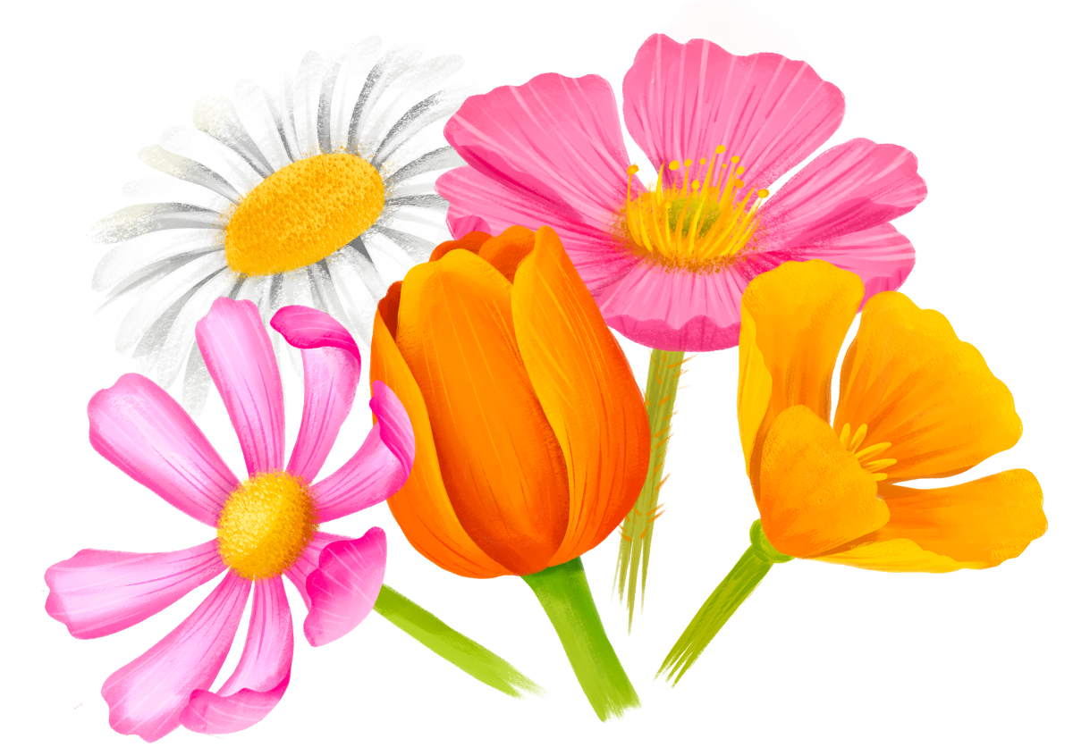 cartoon flowers to draw