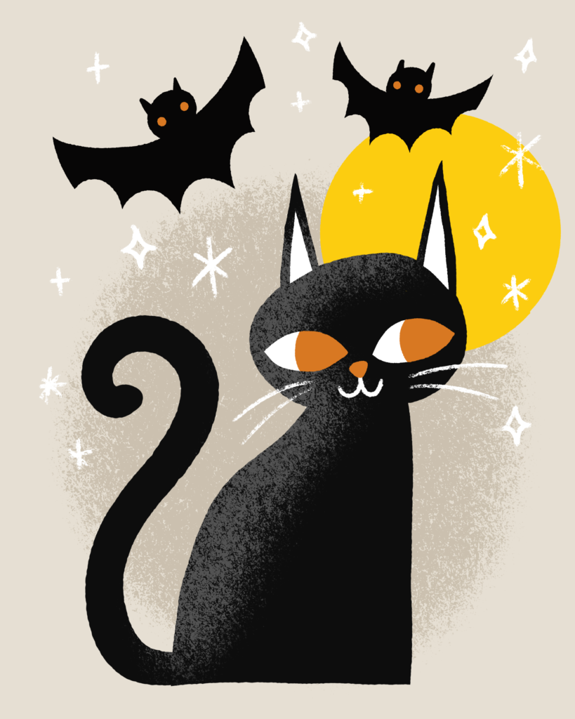 How to Draw a Spooky Cat in Procreate • Bardot Brush