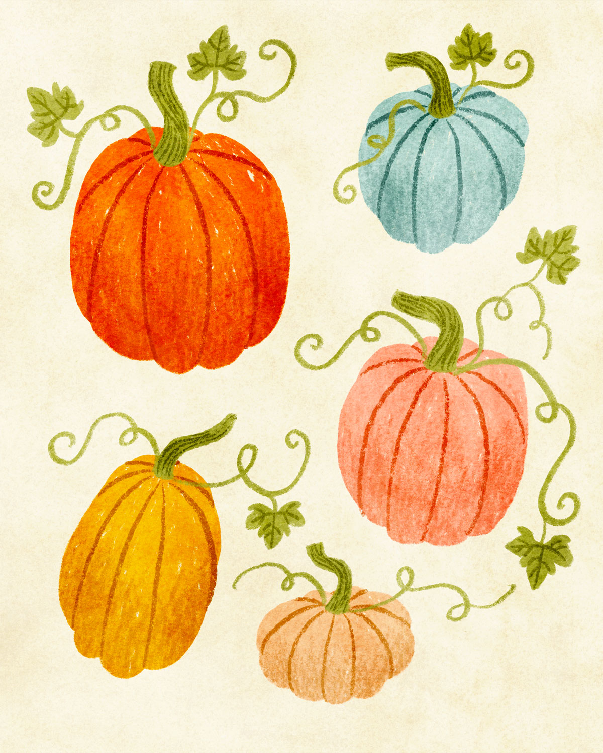 How To Draw a Pumpkin Easy Step-By Step Tutorial - Made with HAPPY